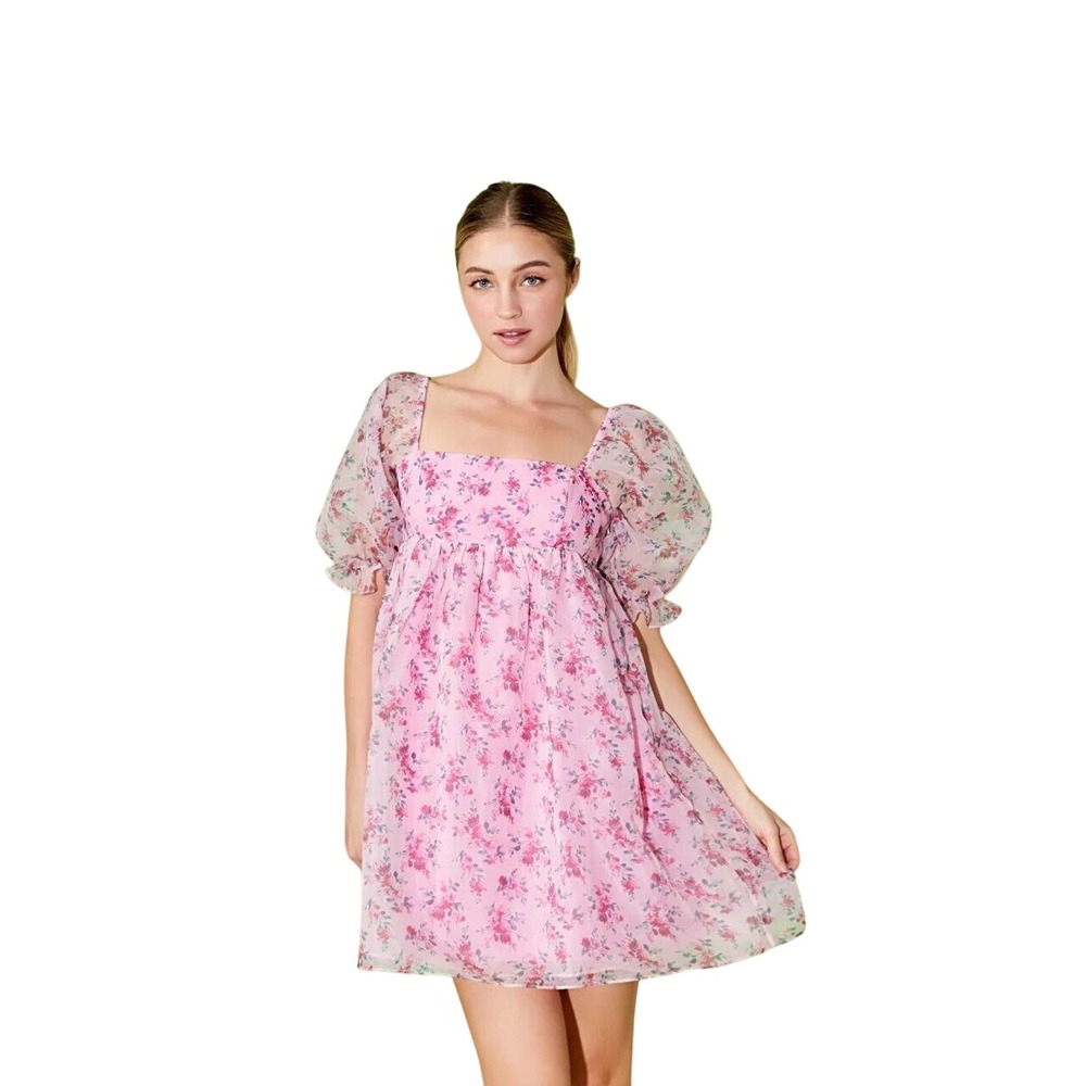 Endless Rose Organza Baby Doll Mini Dress Size M New With Tags